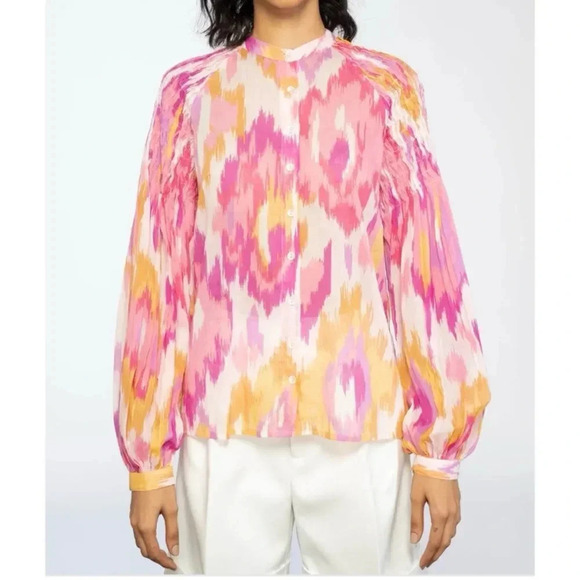Banjanan Otter Blouse- Ikat Rose - Picture 1 of 10